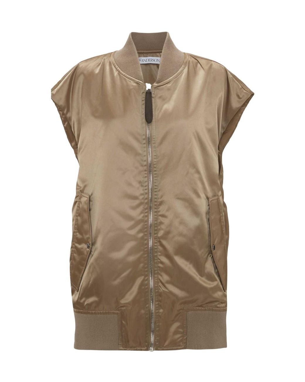 J.W. Anderson Brown Jw Anderson Sleeveless Bomber Jacket