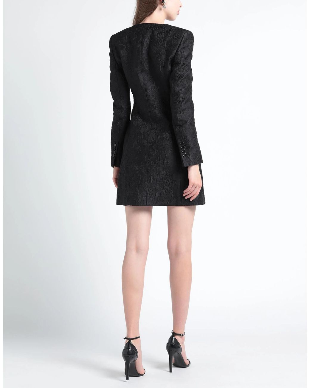 Dolce & Gabbana Black Minimalist Blazer Dress