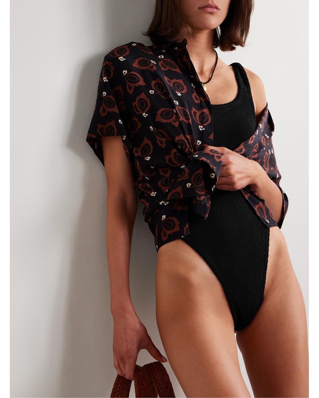 Hunza G Black Square Swimsuit