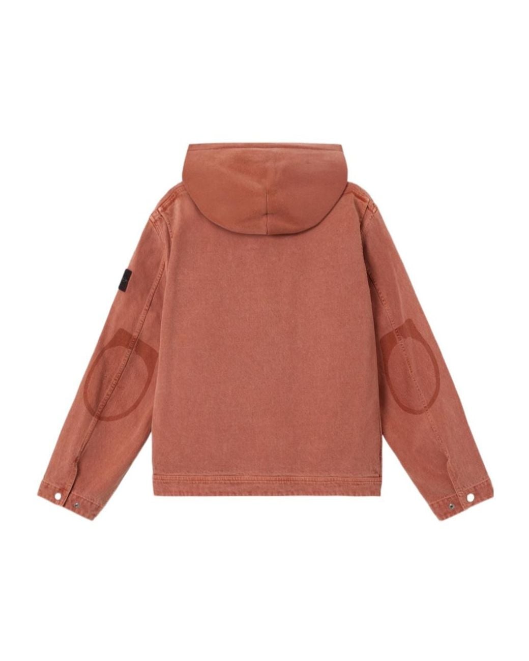 Stone Island Red Hooded Jacket With Multiple Pockets for men