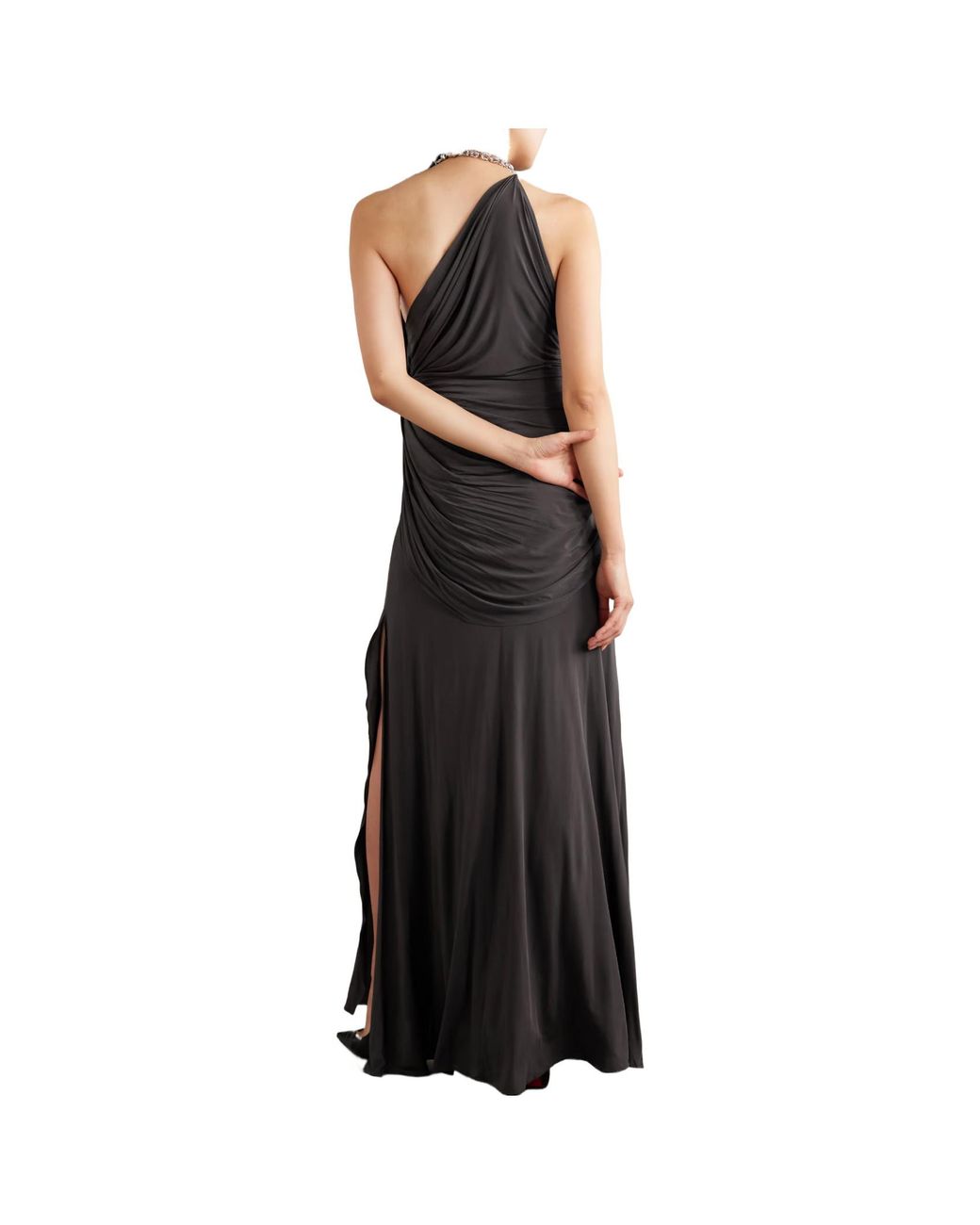 Alex Perry Black Simple One-Shoulder Maxi Dress
