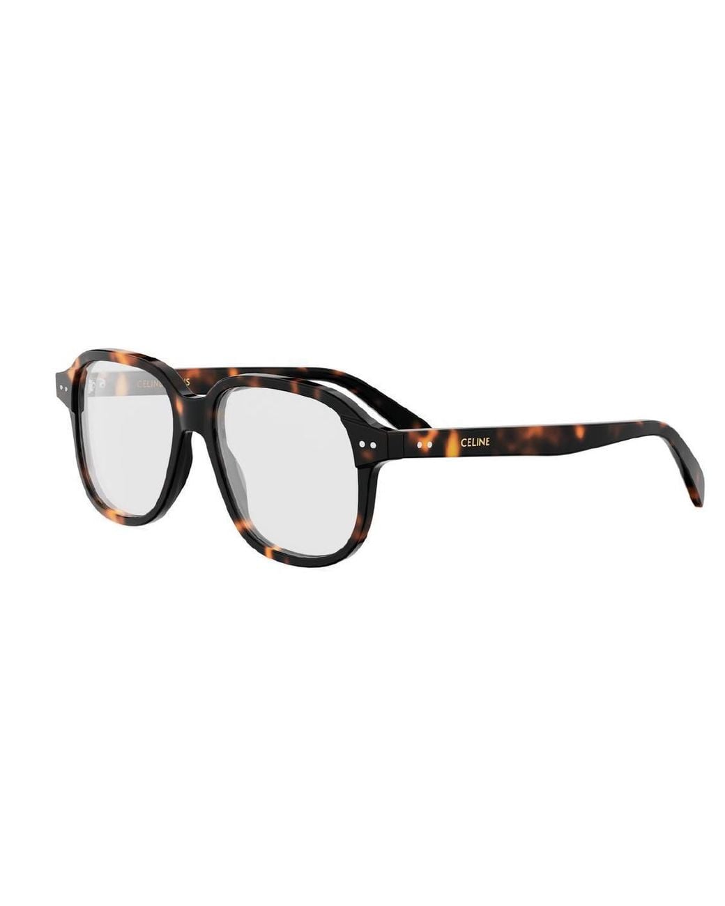 Céline White Full-Rimmed Plano Lenses for men
