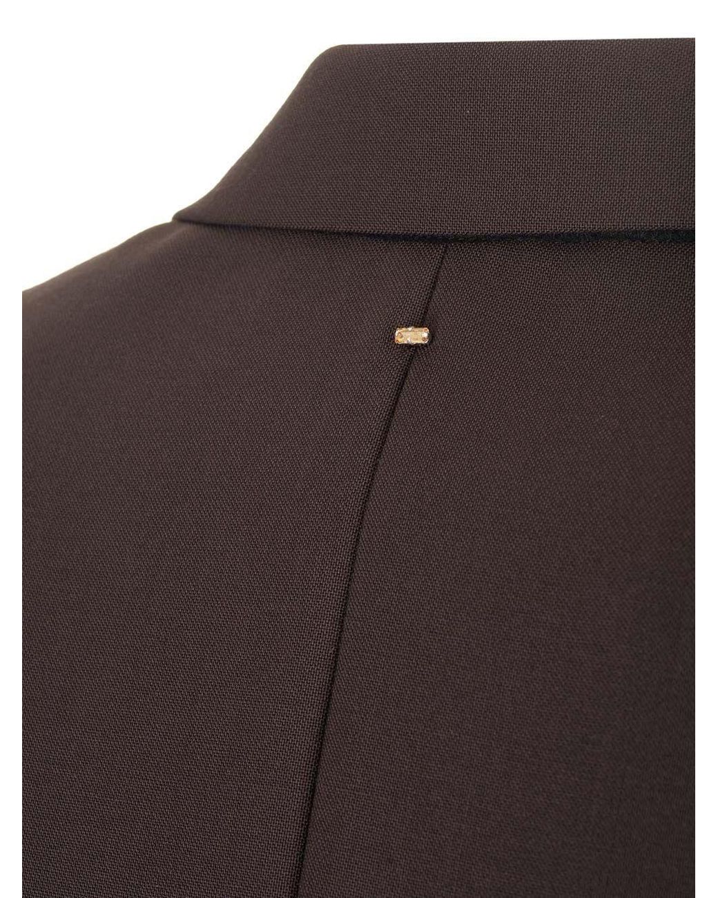 Sportmax Brown Single-Breasted Sleeveless Gilet