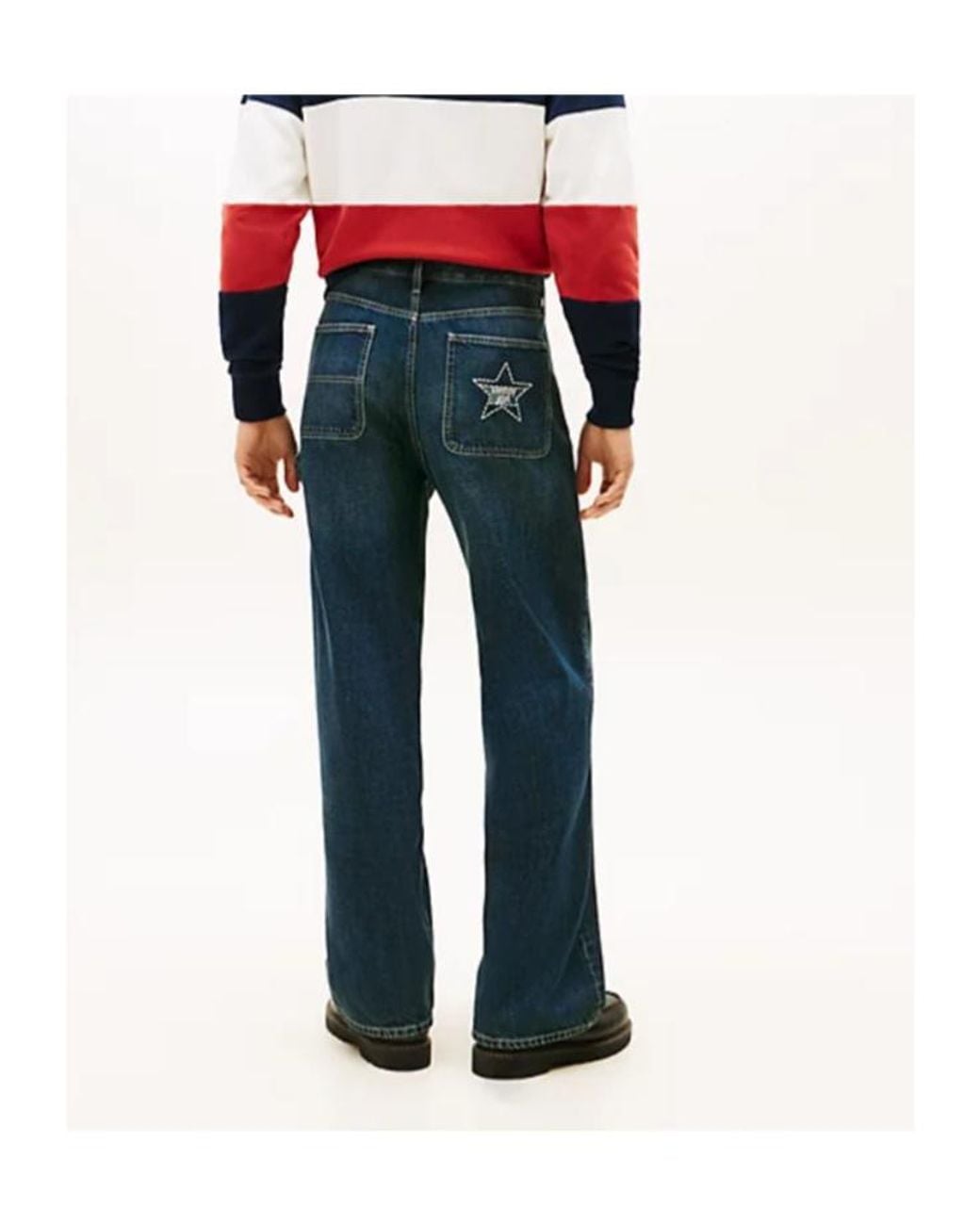 Tommy Hilfiger Blue Tommy Girl Low Rise Relaxed Straight Leg Jeans