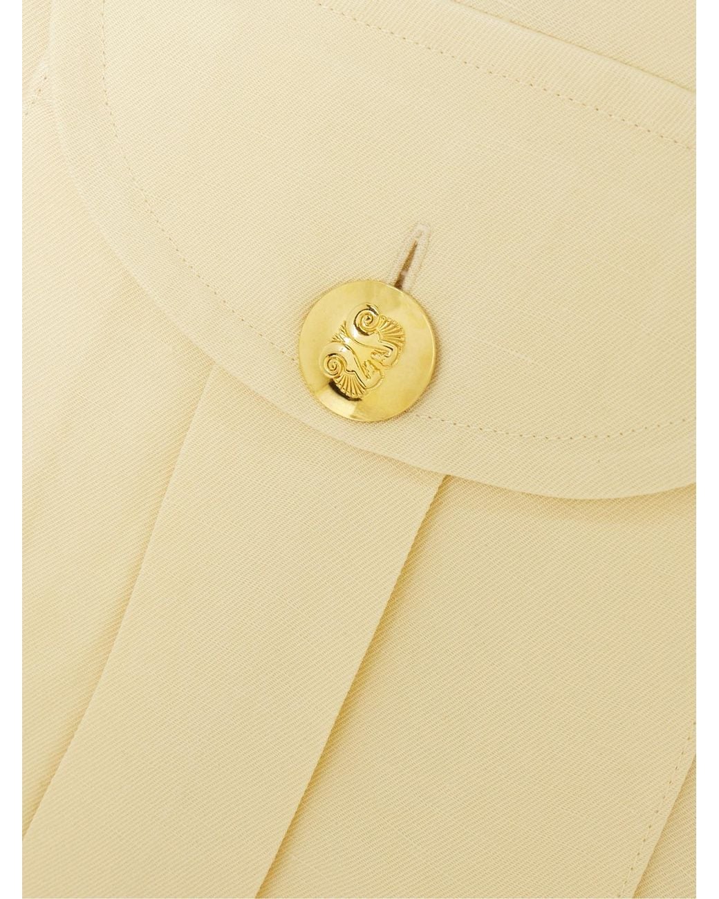 Blazé Milano Natural Silk-Blend Twill Midi Skirt