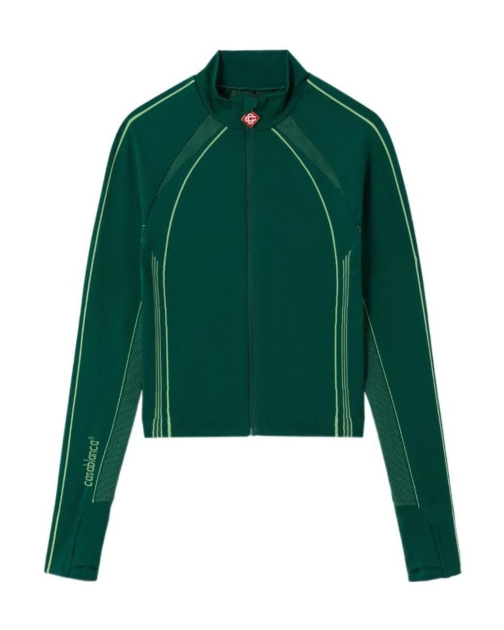 Casablanca Green Zip-Up Performance Jacket
