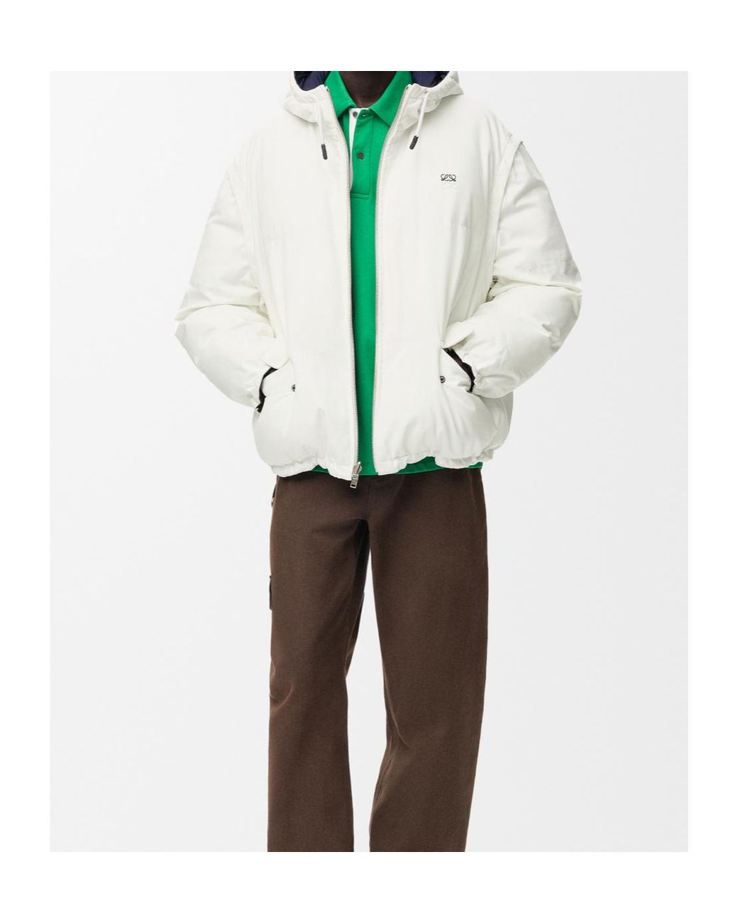 Loewe White Puffer Jacket for men