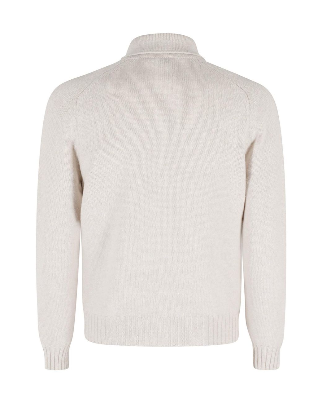 Gran Sasso White High Collar Wool Jacket for men