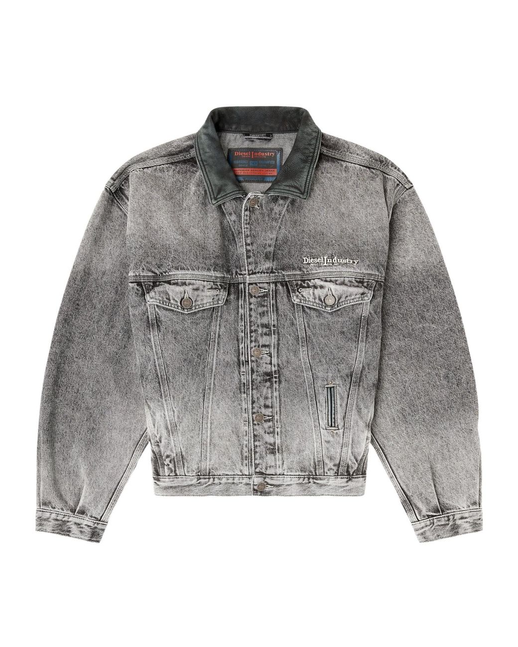 DIESEL Gray D-Denver- Denim Jacket for men