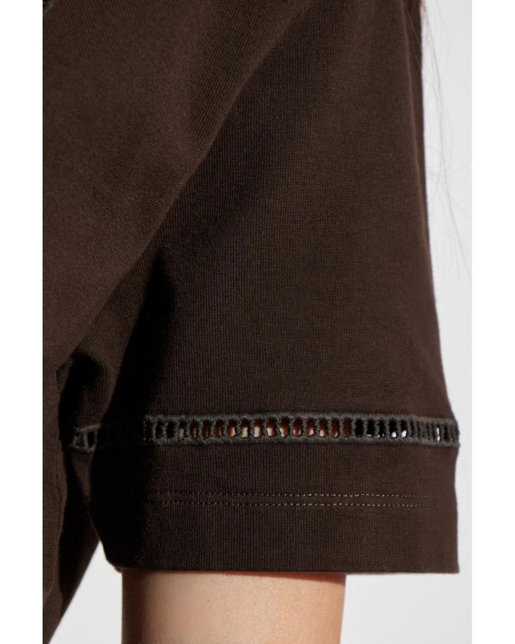 Ferragamo Brown Ferragamo Embellished T-Shirt