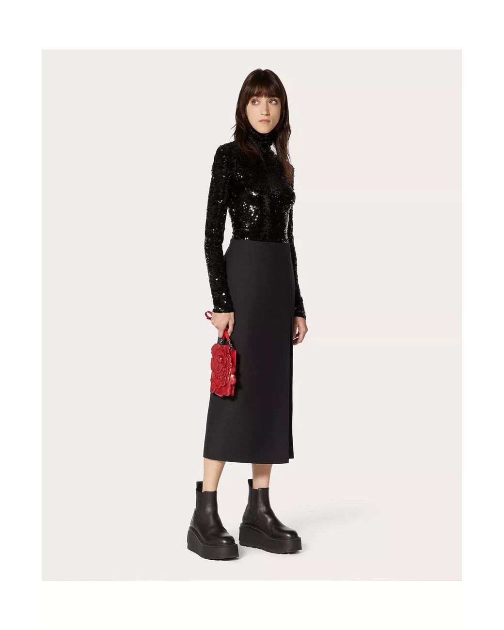 Valentino Black Sequin Top