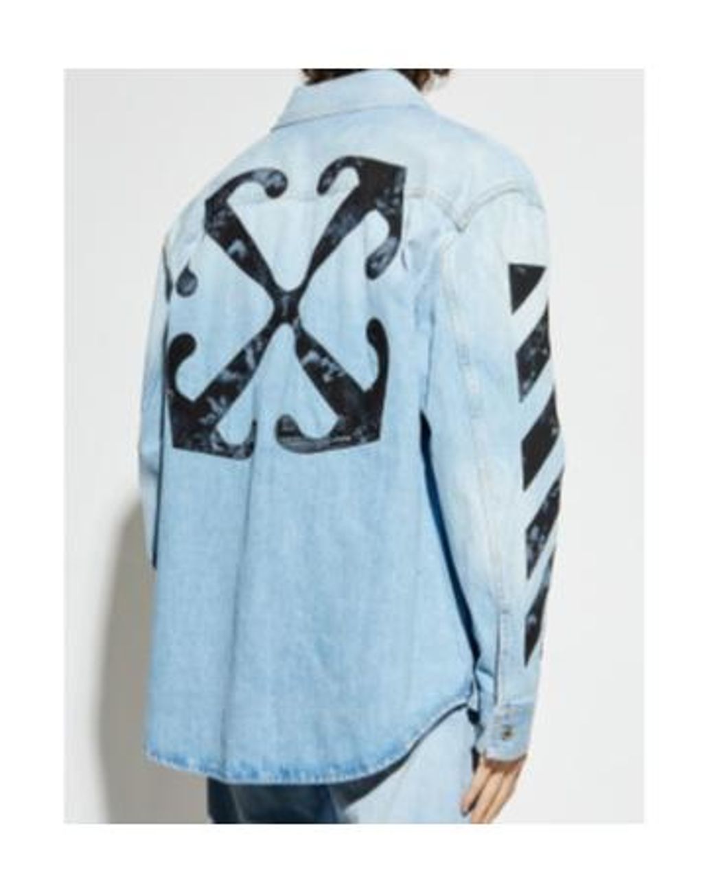 Off-White c/o Virgil Abloh Blue Fresco Button-Up Denim Shirt for men