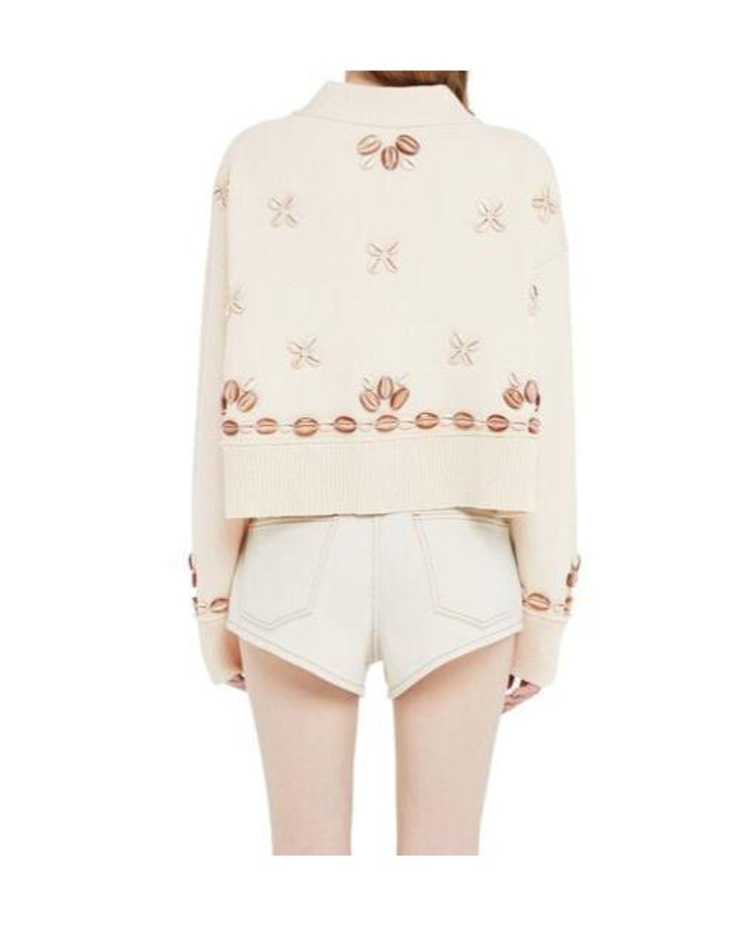 Alanui Natural Ocean Dream Cropped Cardigan