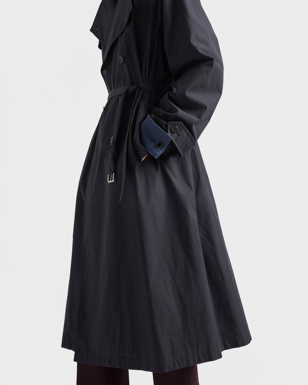 Prada Black Cotton Blend Coat for men