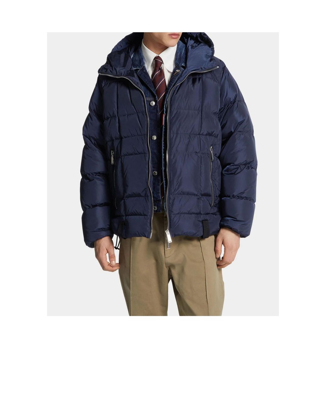DSquared² Blue Quilted Jacket for men