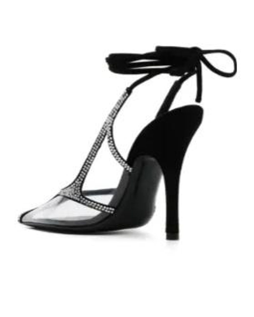 The Attico Black Venus 100Mm Crystal-Embellished Pumps