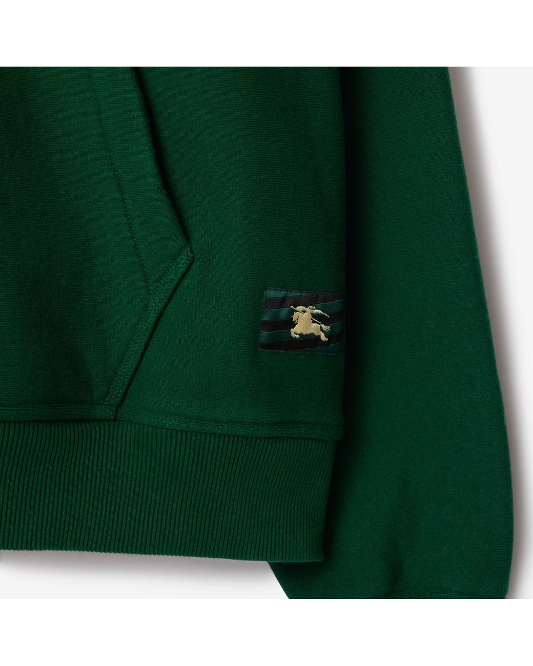 Burberry Green Long Sleeved Drawstring Hoodie for men
