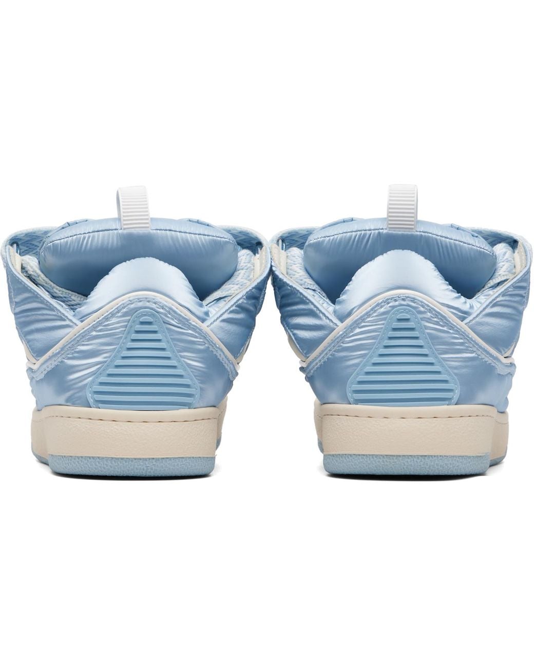 Lanvin Blue Nylon Curb Sneakers for men