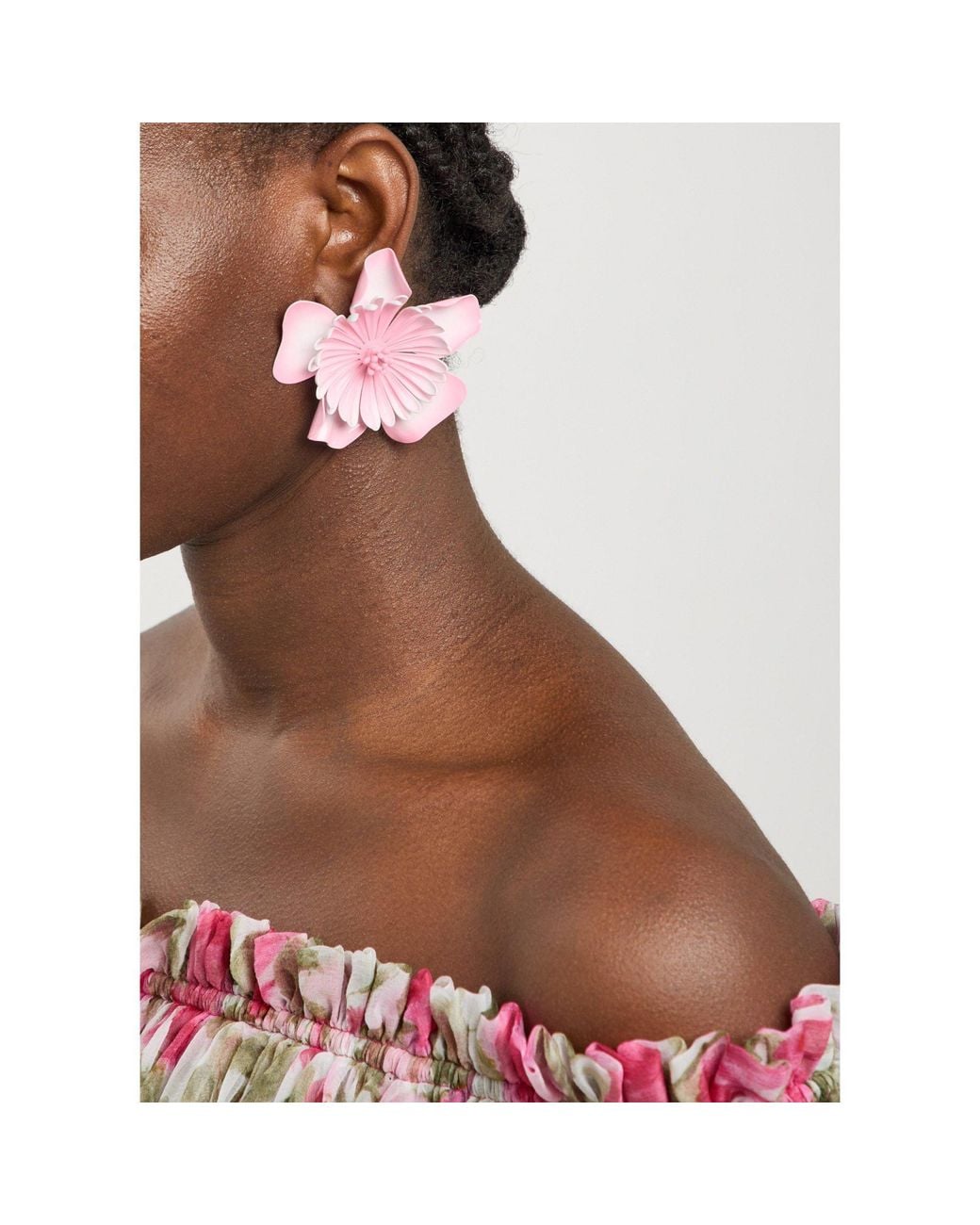 Chloé Pink Brass Earrings