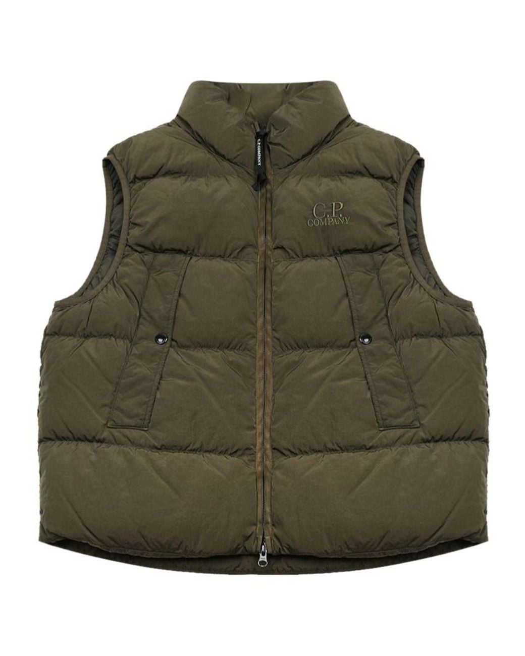 C P Company Green Sleeveless Vest for men