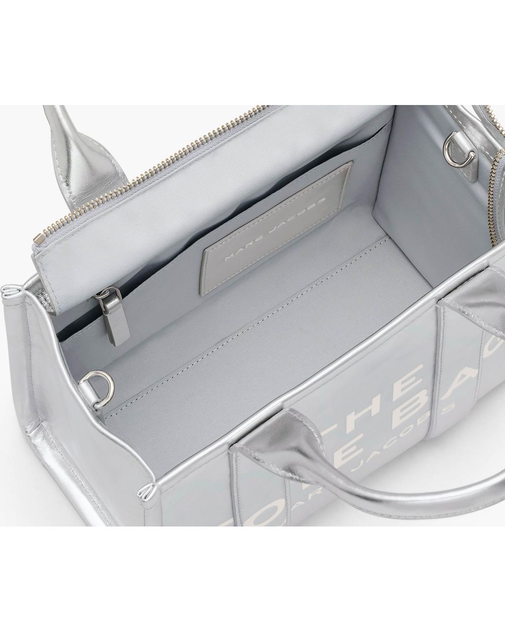 Marc Jacobs Gray The Metallic Small Tote Bag
