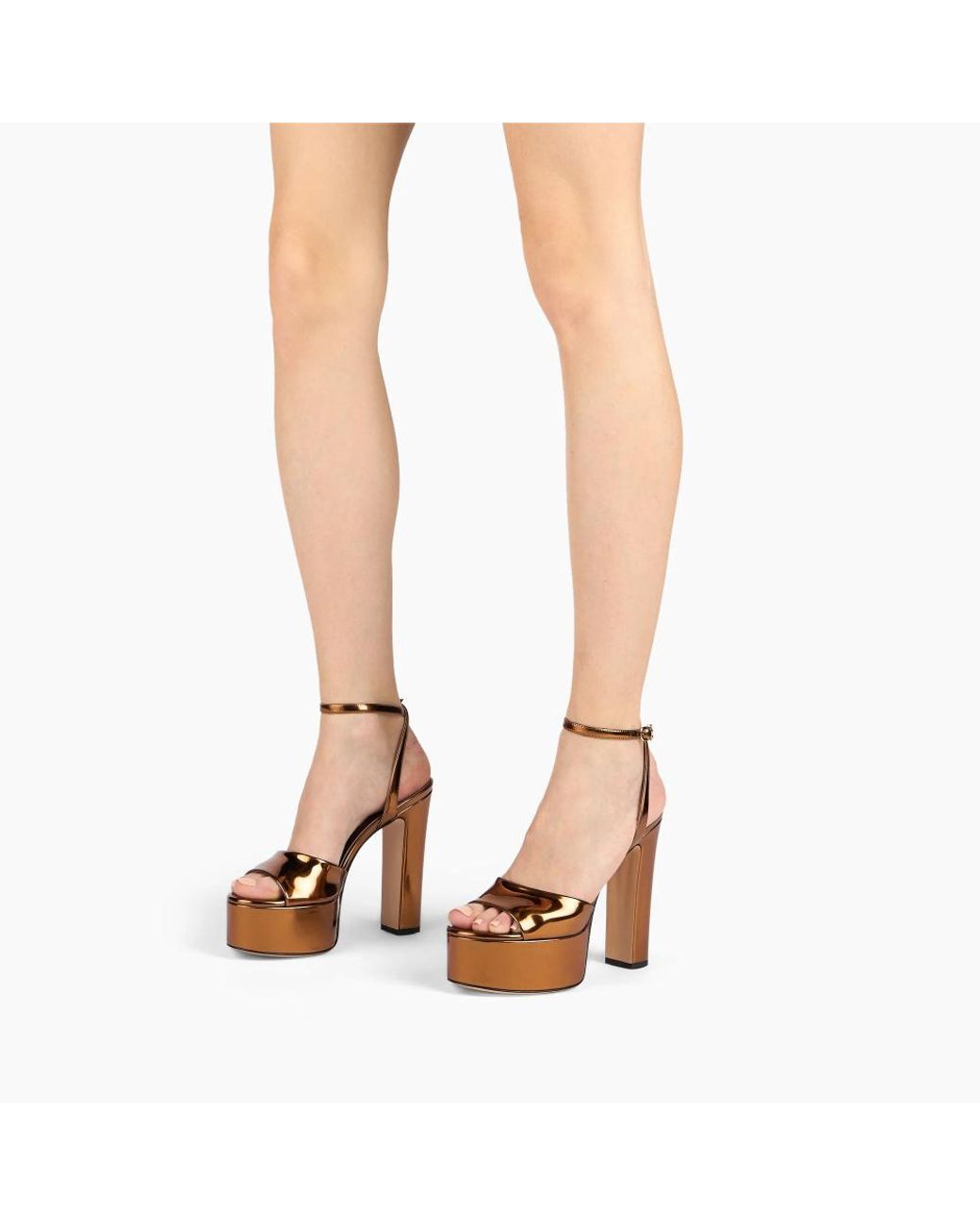 Casadei White Patty Platform Heeled Sandals