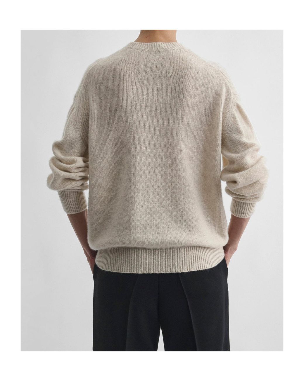 Phoebe Philo White Cashmere Crew-Neck Sweater