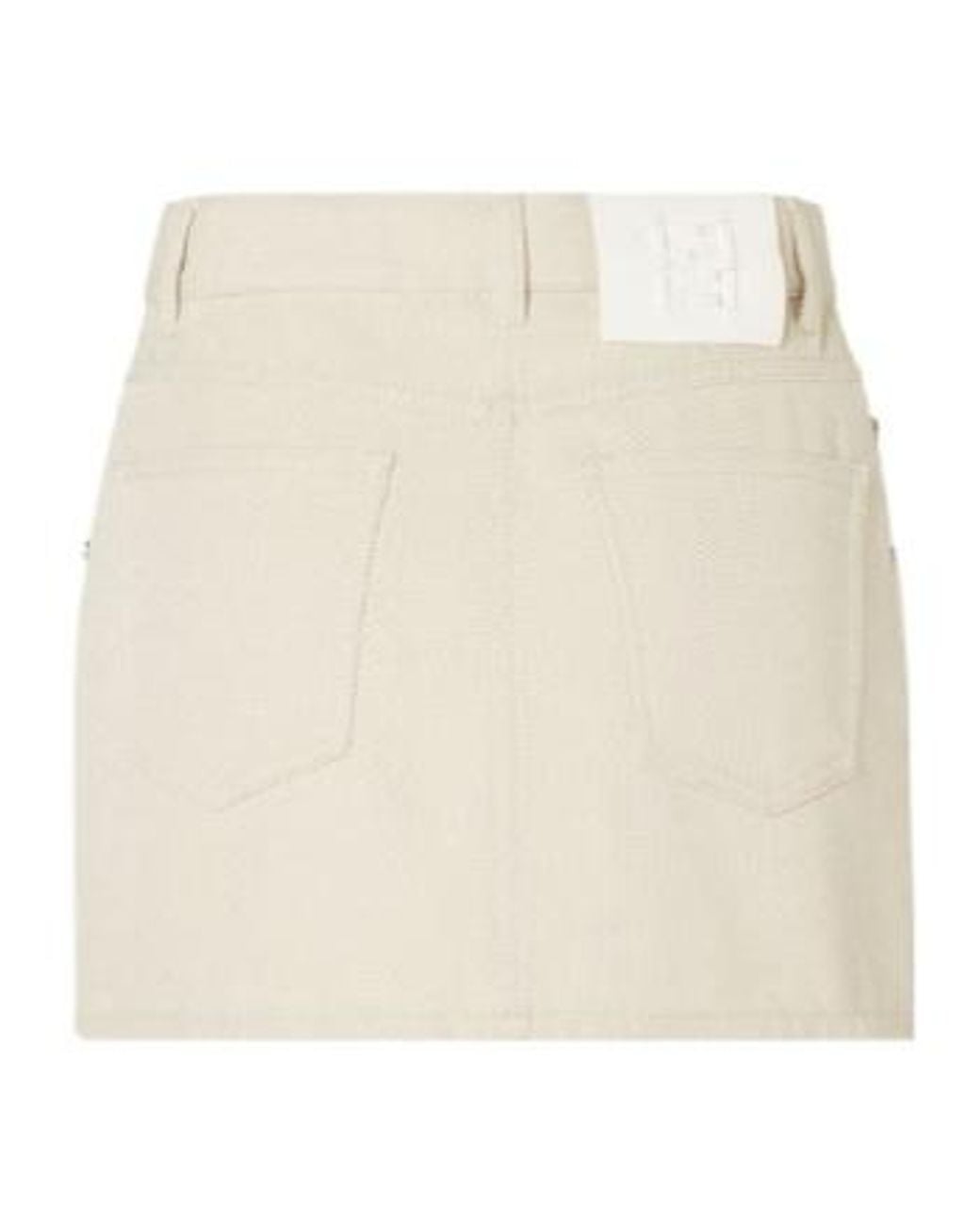 Fendi Natural Striped Mini Jeans Skirt