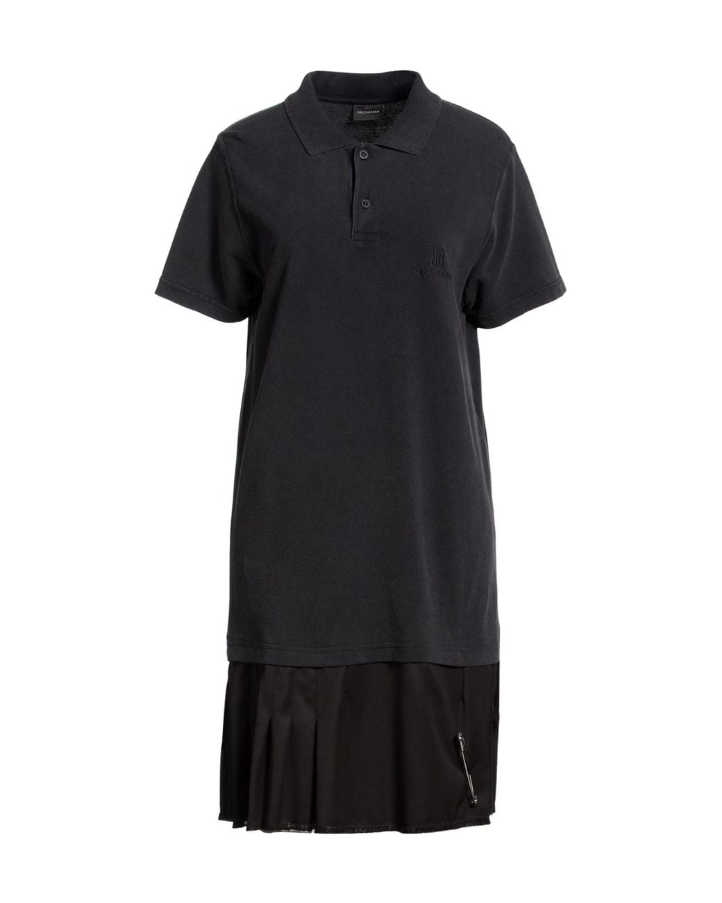 Balenciaga Black Solid-Color Polo Dress