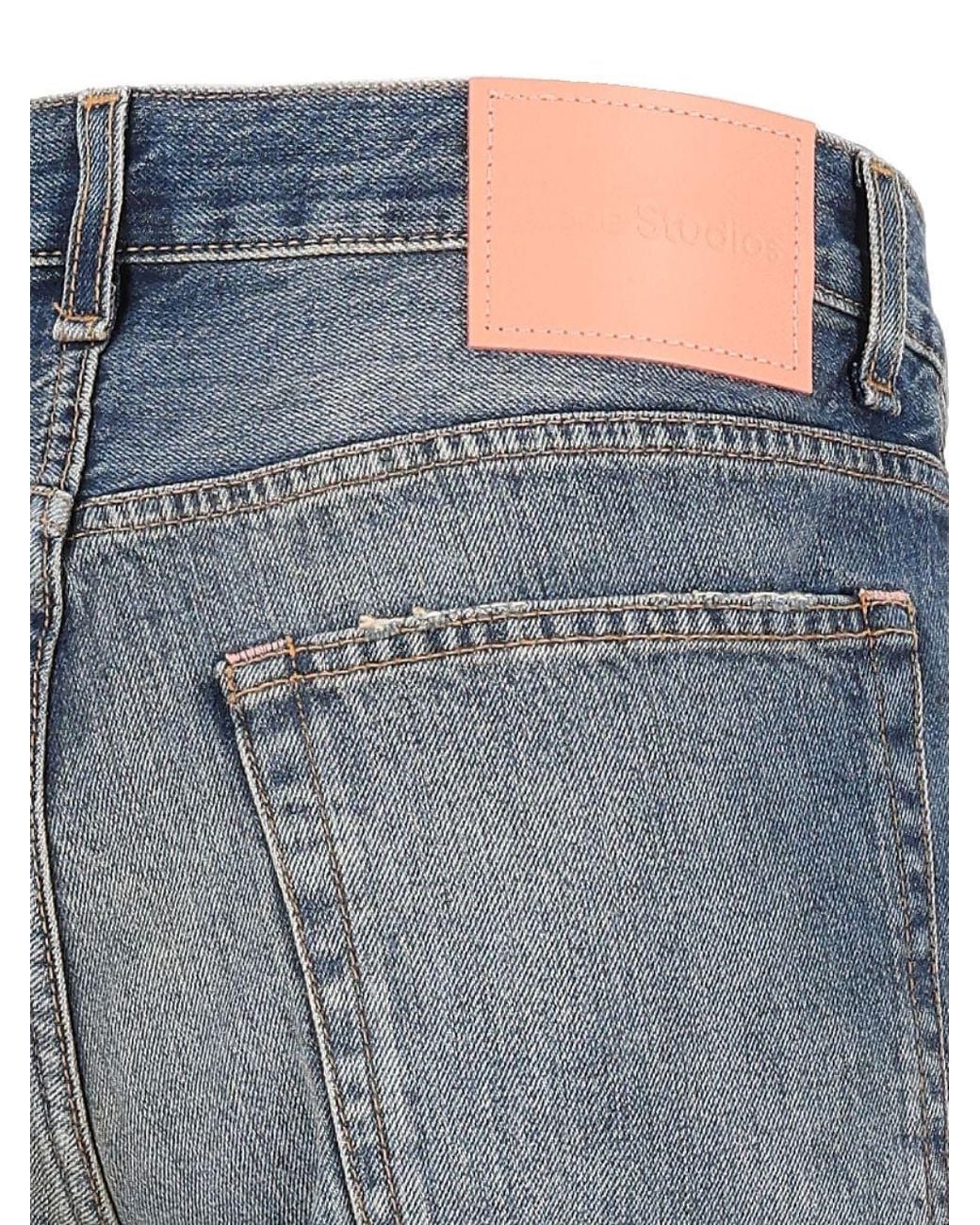 Acne Blue Logo Patch Denim Jeans for men