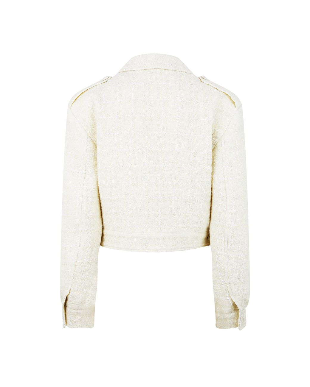 Givenchy White Cropped Tweed Jacket