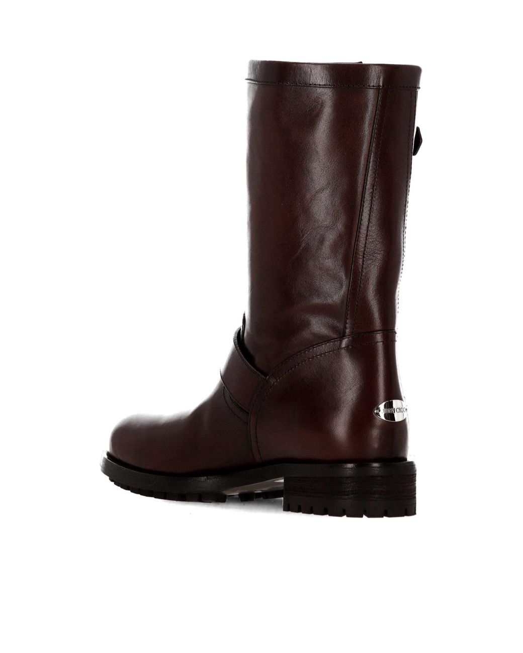 Jimmy Choo Brown Biker Mid Ankle Boots