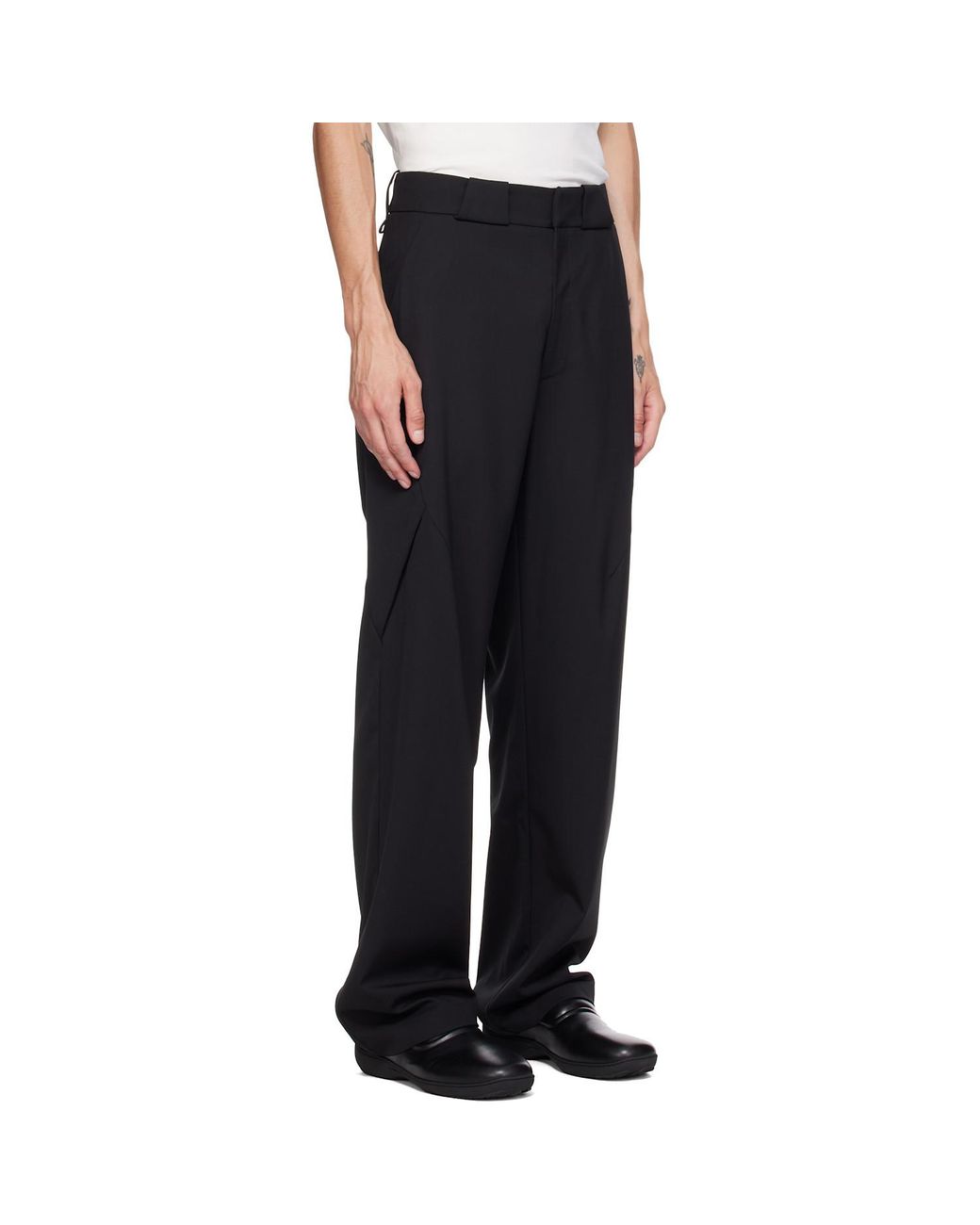 Kiko Kostadinov Black Casual Pants With Belt Loops for men