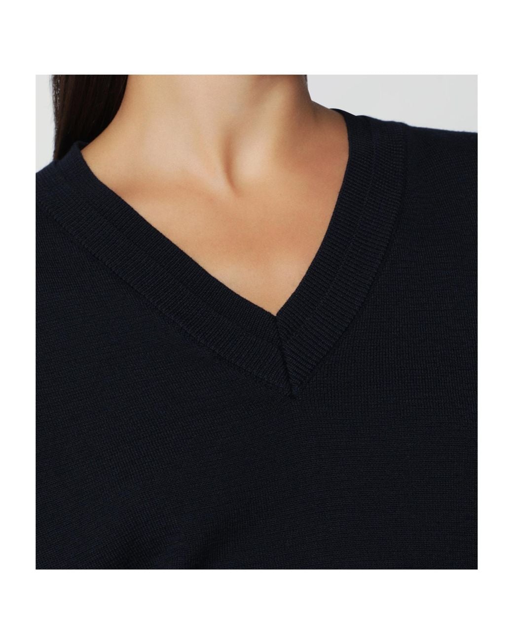 Rohe Black V-Neck Knitted Jumper