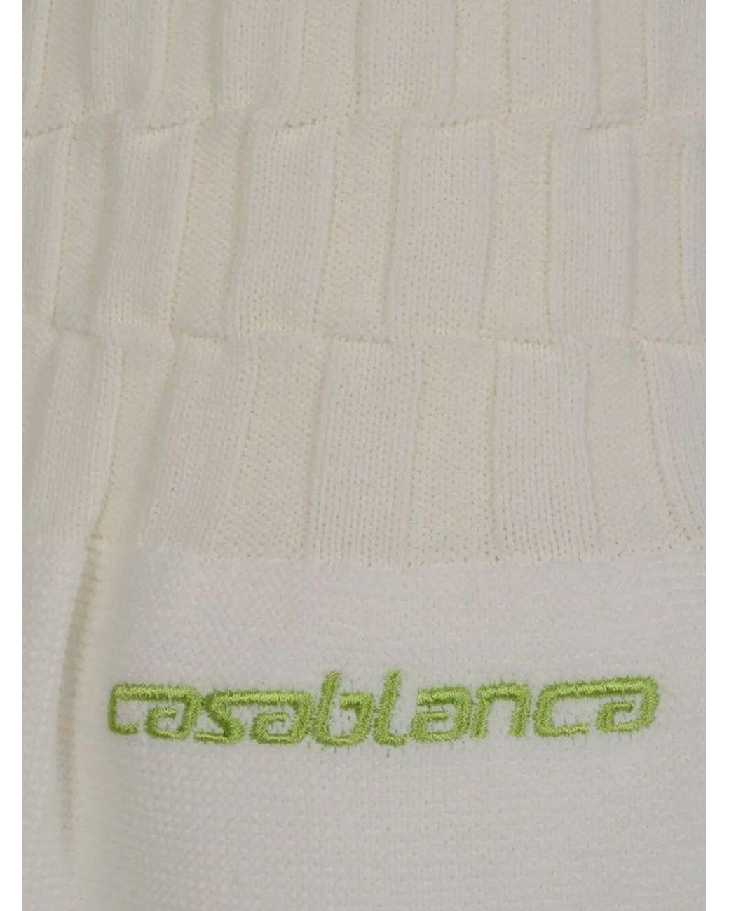 Casablanca White Drawstring Ruffled Mini Skirt