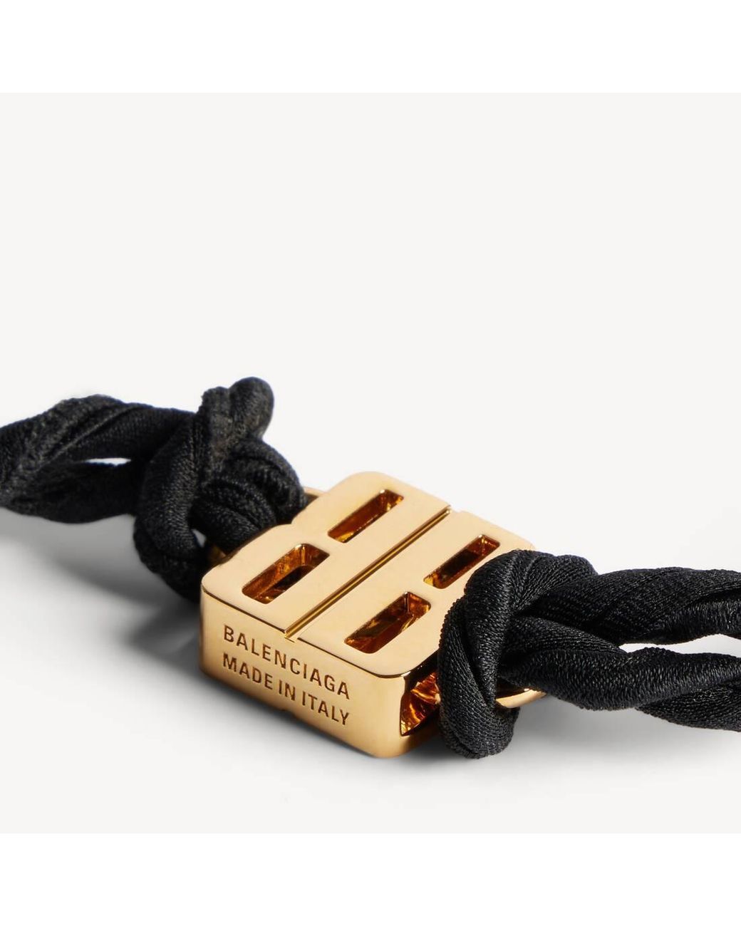 Balenciaga Black Nano Ribbon Bb Bracelet