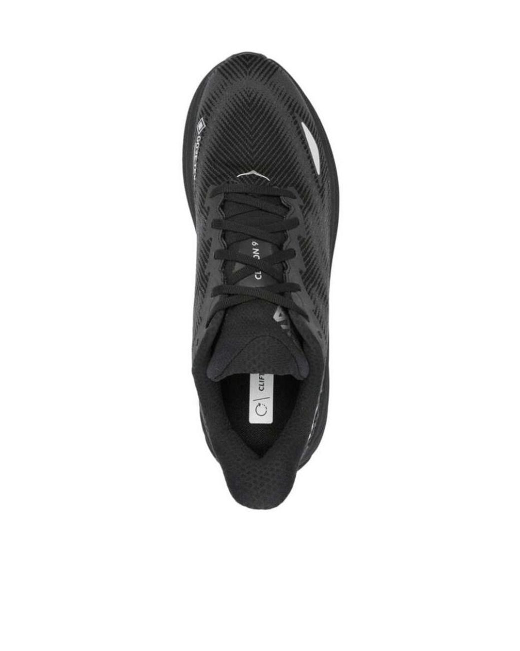 Hoka One One Black Clifton 9 Gtx Lace-Up Sneakers for men