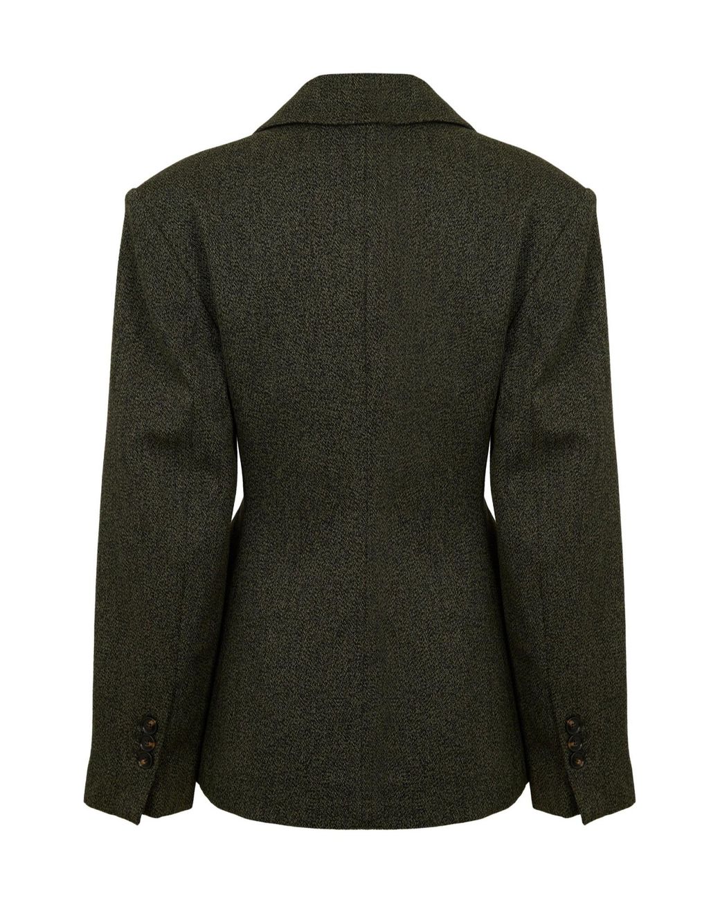 Ganni Green Fitted Blazer