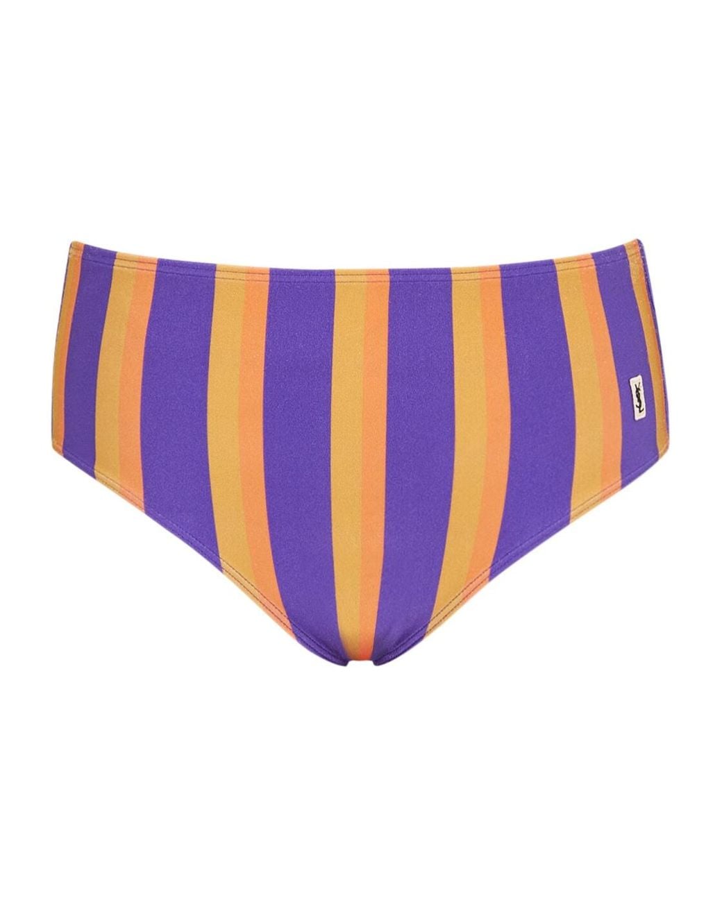 Saint Laurent Blue Striped Bikini Briefs