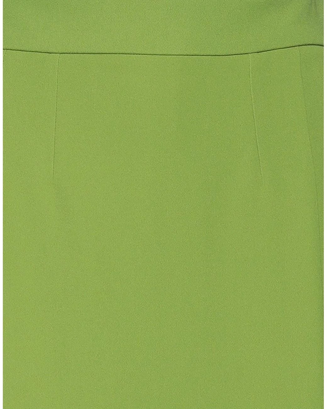 Dolce & Gabbana Green Simple Solid-Color Pencil Skirt