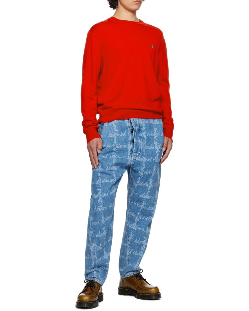 Vivienne Westwood Blue Drunken Jeans for men
