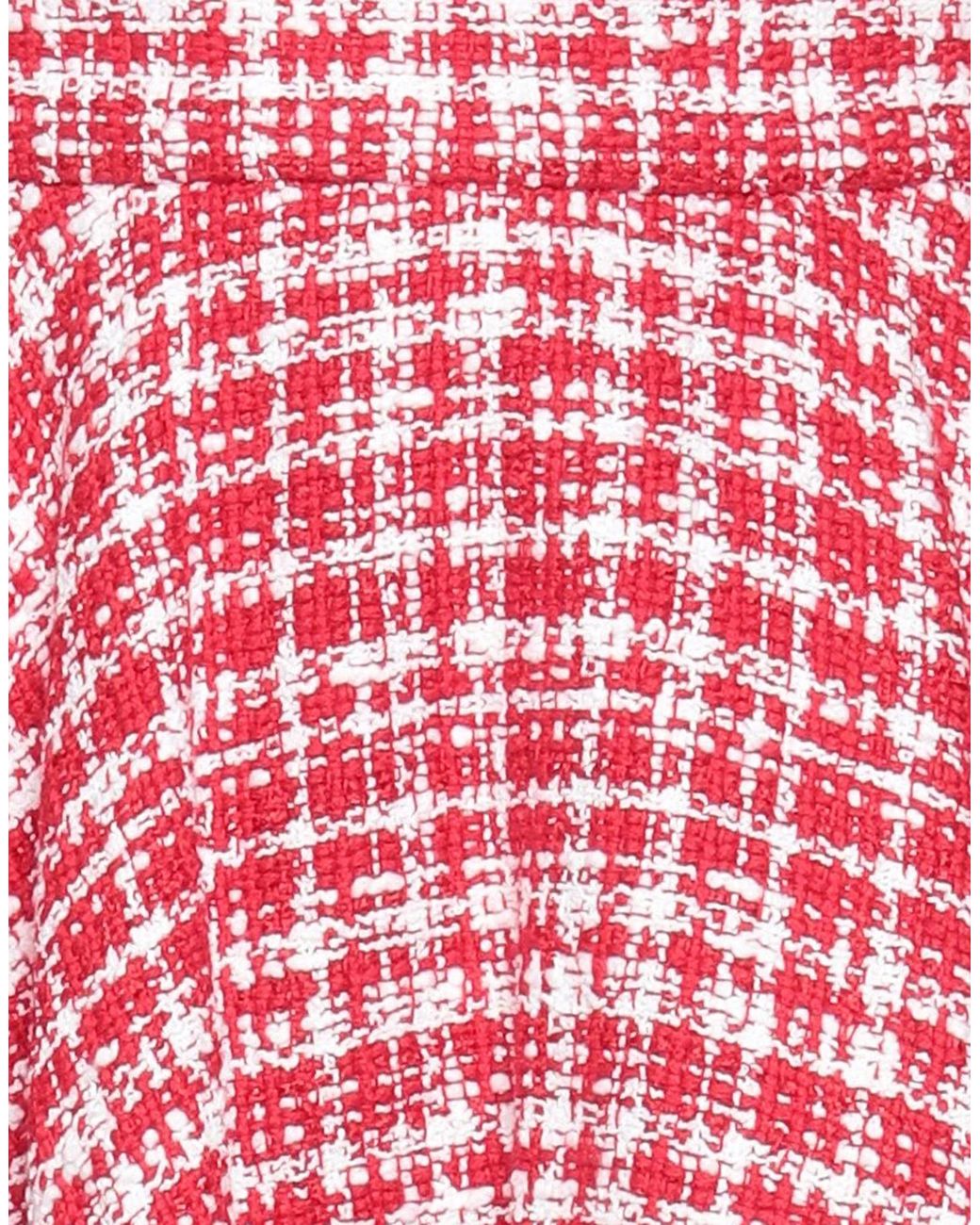 Dolce & Gabbana Red Plaid Spliced Mini Skirt