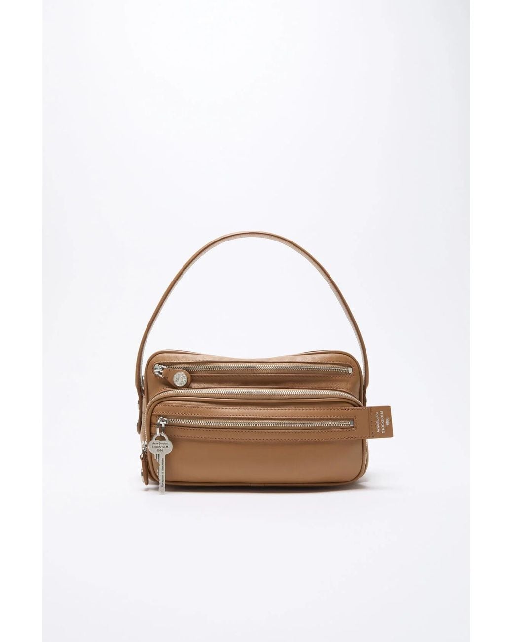 Acne Brown Multi-Zip Shoulder Bag for men