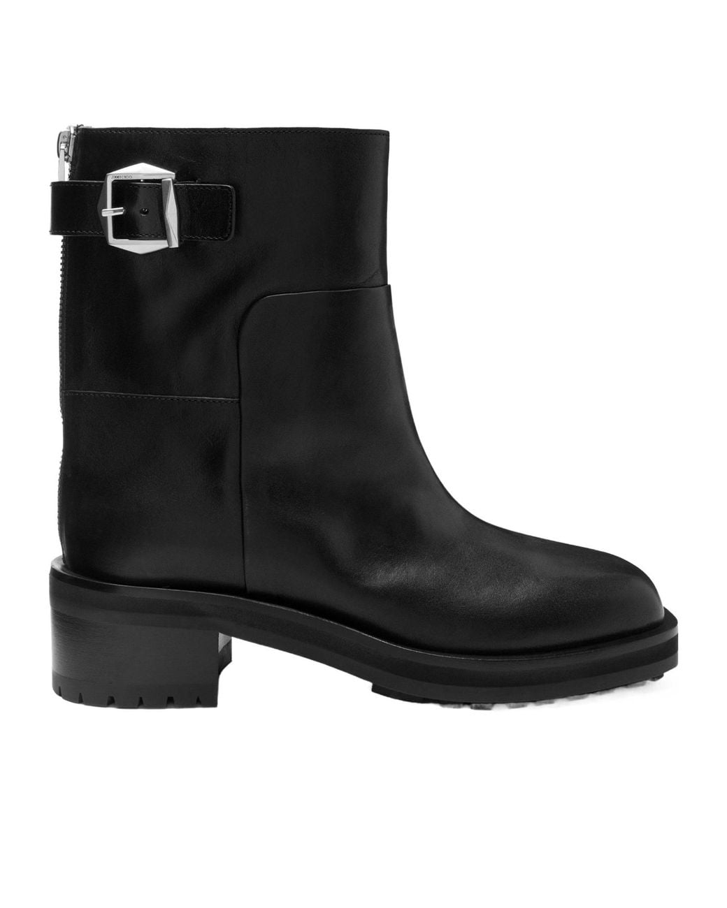 Jimmy Choo Black Leather Ankle Boots