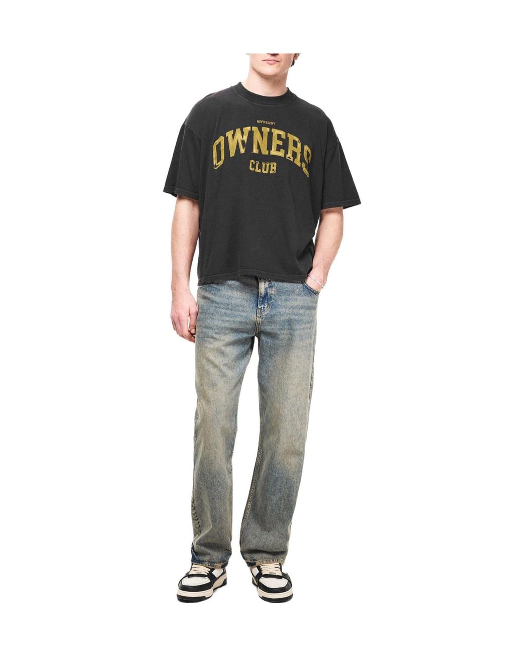 Represent Black Oversized T-Shirt for men