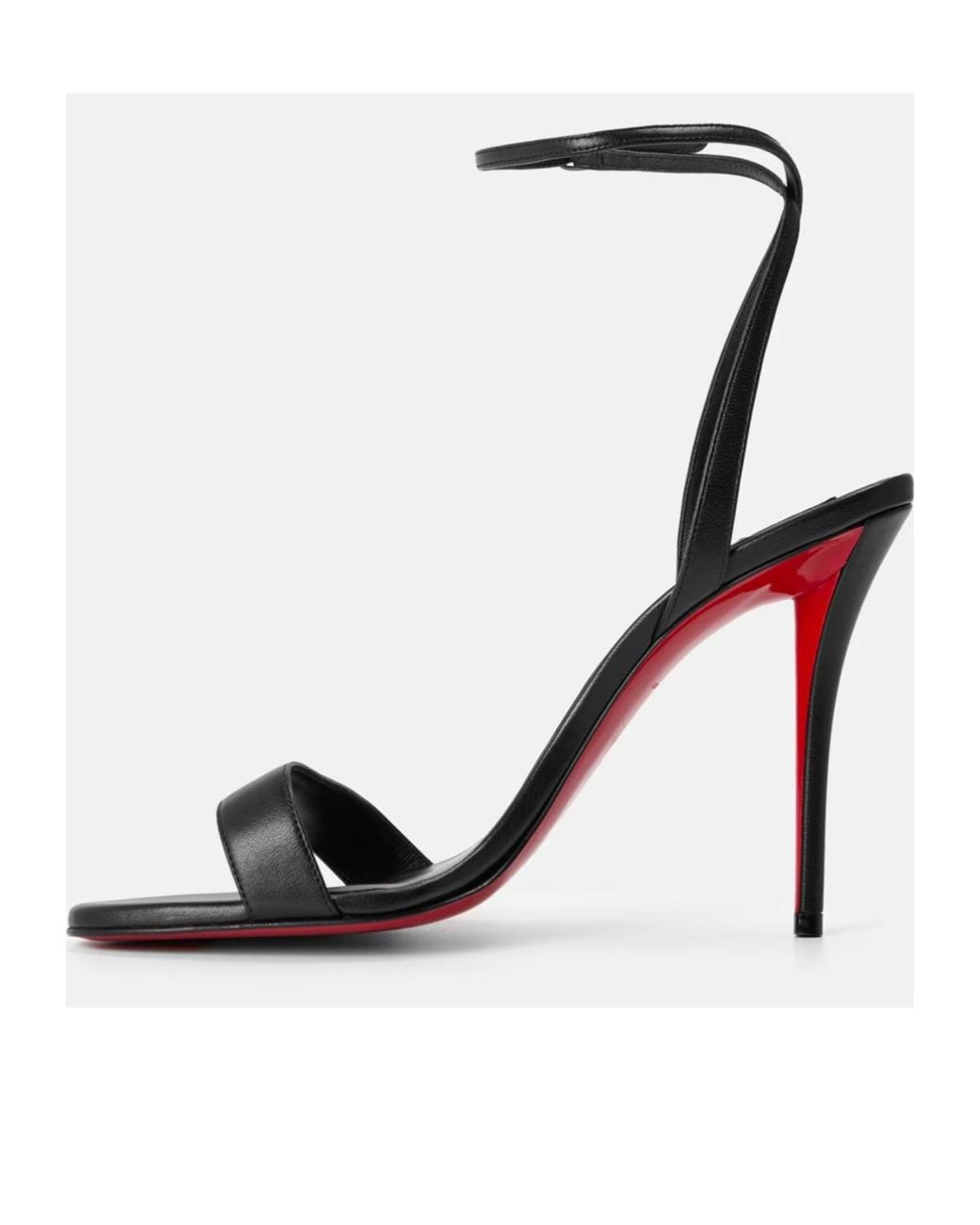 Christian Louboutin White Logo Heel Sandals