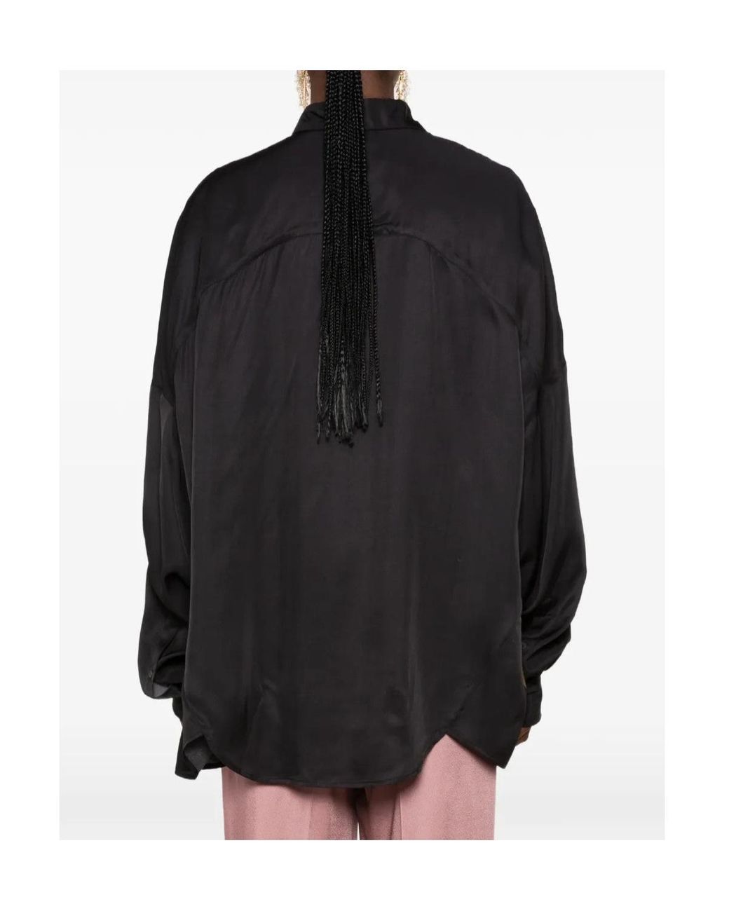 Dries Van Noten Black Long-Sleeved Shirt