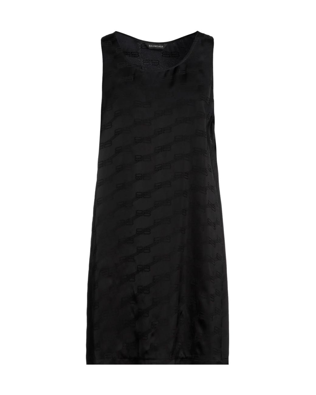 Balenciaga Black Logo Crew Neck Dress