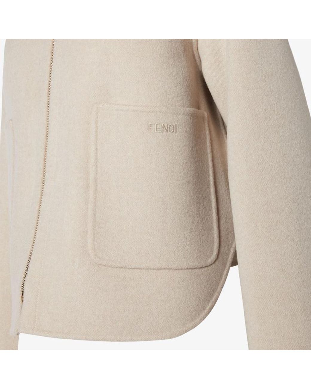 Fendi Natural Wool Double Fabric And Mink Blouson