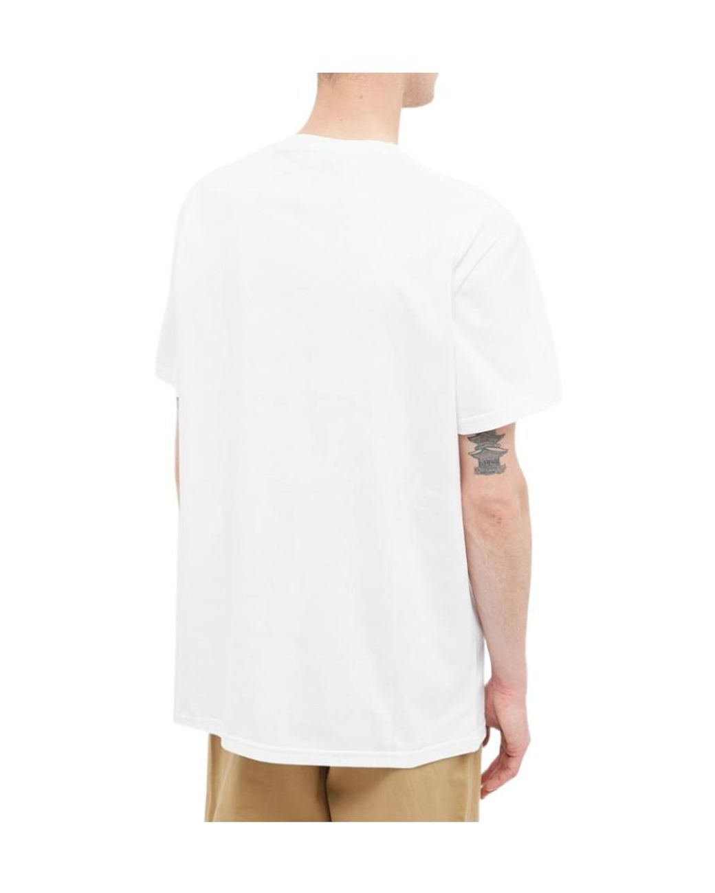 McQueen White Logo Printed Crewneck T-Shirt for men